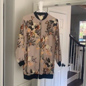Floral Bomber Jacket- worn once!
